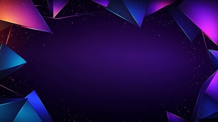 Wall Mural - vibrant purple background with a blue triangle in the center. the triangle is a unique and eye-catch