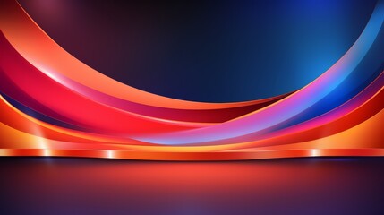 Wall Mural - Colorful, abstract background with a red and blue wave. The background is a flat, two-dimensional image with no depth