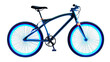 © Saskia - Dark bike with glowing blue wheels