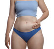 © New Africa - Liposuction. Woman in underwear touching her belly on white background, closeup