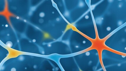 Wall Mural - abstract representation of colorful neural connections in a digital network environment