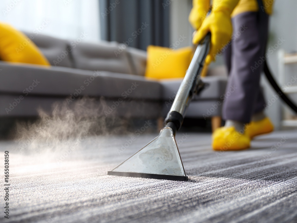 Foto Professional Carpet Steam Cleaning Service - Deep Home Hygiene and ...