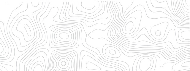 Wall Mural - Modern Geometric Map Design Incorporating Topographical Lines, Sea Maps, and Mounted Area Spaces for a Clean White Background
