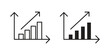 © Hestia - Two simple bar graph icons illustrating upward growth and progress. Perfect for presentations or reports.