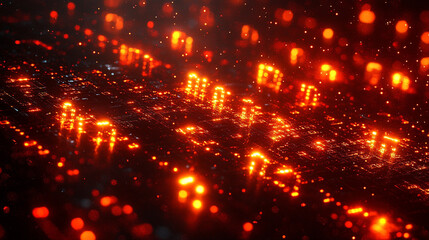 Computer code concept with 3d digital binary code background, futuristic technology theme, abstract data visualization, ideal for tech, programming, and digital projects.
