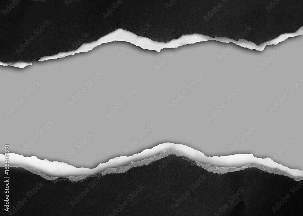 Ripped paper on grey Stock Photo | Adobe Stock