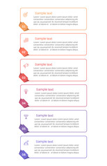 Wall Mural - infographic design business template with 6 options, steps. can be used for workflow layout, diagram
