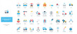 © Iconic Prototype - Modern flat icons for manufacturing, industry, construction, and technology projects perfect for infographics, presentations, and web design isolated on white background vector illustration