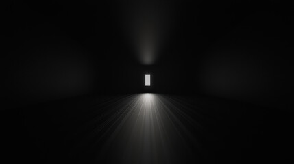 Sticker - A black seamless background, with a single screen emitting an ominous glow