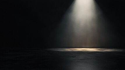 Sticker - a black seamless background, with a single screen emitting an ominous glow.