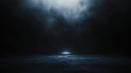 Sticker - a black seamless background, with a single screen emitting an ominous glow.