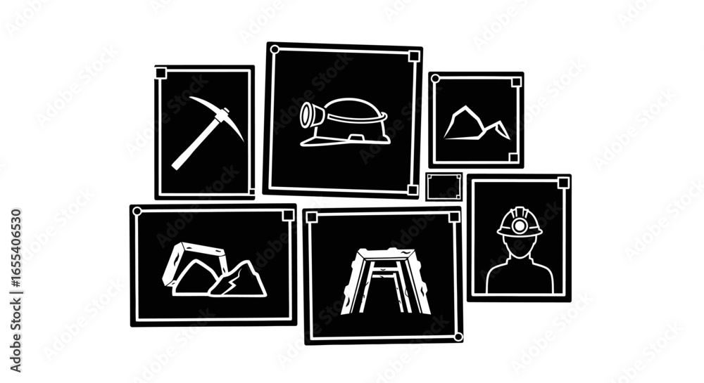 Operational Mining Icon mining industry icons a visual guide to equipment safety gear and ...