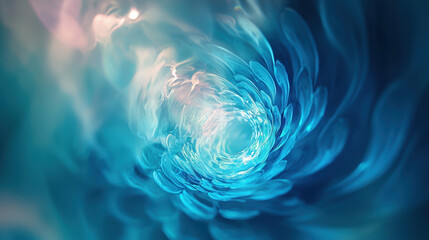 Wall Mural - Blue gradient background with gentle motion blur and a dreamy, surreal atmosphere. 