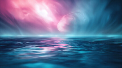 Sticker - blue gradient background with gentle motion blur and a dreamy, surreal atmosphere.