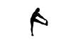© Nailah - improve flexibility and balance woman performing a standing hamstring stretch exercise simple black silhouette illustration for fitness websites blogs and workout guides