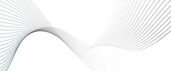 Wall Mural - Vector abstract grey background with glowing curved lines and modern wave design
