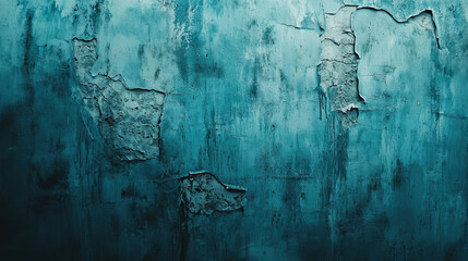 Sticker - A darkly background wall painted in light blue, with lots of deep shadows creating a moody atmosphere. 