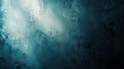 Sticker - A darkly background wall painted in light blue, with lots of deep shadows creating a moody atmosphere. 