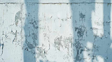 Sticker - A white background wall painted in light blue, with lots of deep shadows creating a moody atmosphere. 