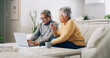 © Bergen/peopleimages.com - Home, laptop and senior couple with financial planning, life insurance and online budget. Pensioner, apartment and man with woman, pc and investment with savings, retirement fund and email with taxes