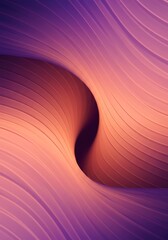 Wall Mural - an abstract, three-dimensional digital art pattern with flowing waves and a vibrant pink-to-purple g