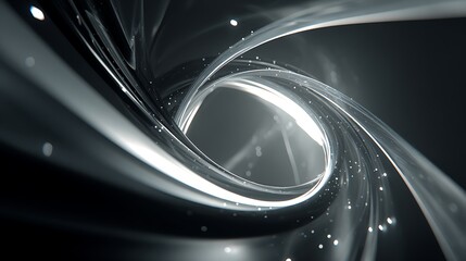 Canvas Print - abstract dark tunnel with light at the end, futuristic and modern design, great for wallpaper or bac