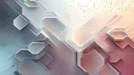 Wall Mural - clean, futuristic, and technological aesthetic.the shapes appear to be translucent or have a subtle 