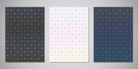 Wall Mural - abstract covers and brochures with geometric backgrounds of polygon shape patterns
