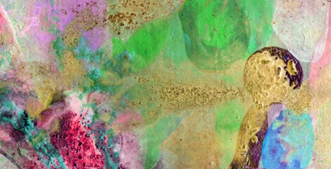 Wall Mural - quirky and playful technicolor wonderland with a burst of colors and abstract geometric shapes