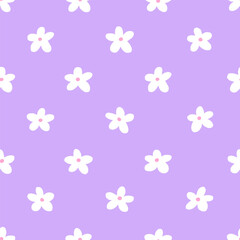 Wall Mural - floral pattern, seamless texture. daisy flowers, endless background, repeating print for modern cute