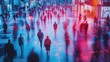 © MohammadImran - Simulated crowd behavior interface using predictive AI overlays with movement heatmaps, anomaly detection, and real-time urban planning optimization