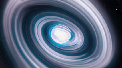 Wall Mural - protoplanetary disk rotating around a young star, forming planets in deep space, with a cosmic backg