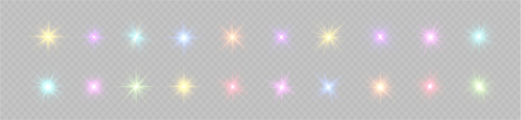 Wall Mural - star light sun summer background illustration with abstract glow orange gold fire explosion sparkle 
