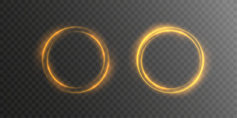 Wall Mural - glowing gold sparkles swirl over abstract circle frame bright vector design shining light glittering