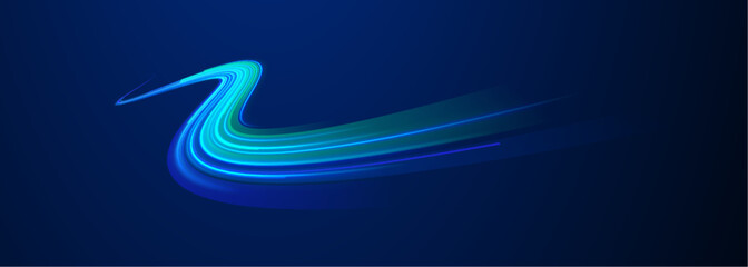 Technology connects digital network stream motion streak neon blur abstract line pattern futuristic trail energy electric glow pink blue design