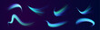 © Little Monster 2070 - Electric energy flows through digital network motion streak blur abstract trail line pattern futuristic neon glow pink blue background design art