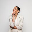 © Rawpixel.com - Biracial business woman standing portrait expression smiling.