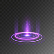 © Little Monster 2070 - Hologram abstract stage laboratory space science fiction yellow red purple blue virtual set cyber futuristic illustration vector