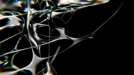 Design of Dynamic chrometype futuristic y2k looping design element Background
