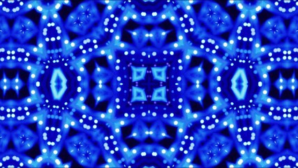 Wall Mural - abstract blue kaleidoscope pattern with vibrant light effects creating a mesmerizing visual experien