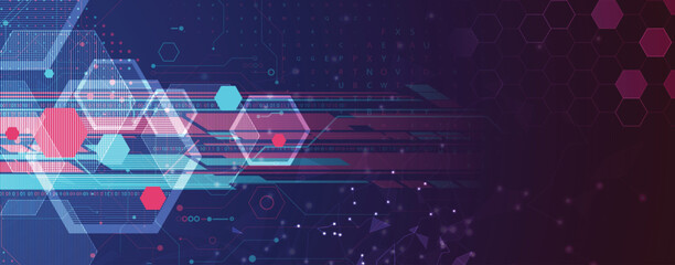 Wall Mural - abstract scientific circuit technology concept modern background