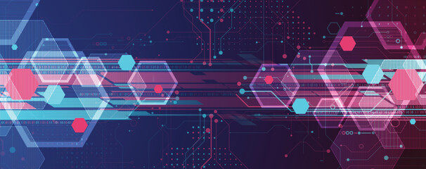 Wall Mural - abstract scientific circuit technology concept modern background