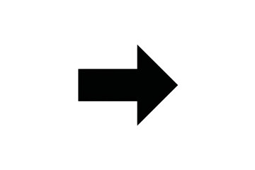 Wall Mural - A black arrow pointing to the right