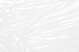 plastic overlay texture of realistic crumpled transparent plastic film wrap on white background,wrinkled stretched plastic effect.abstract plastic background on transparent png