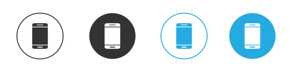 Smartphone Icons in Variations with White Background
