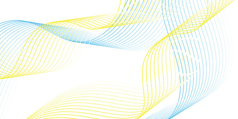 Wall Mural - banner backgrond,blue and yellow line wave effect abstarct backgrounnd line. vector background illus