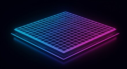 Neon Grid: Futuristic Blue and Pink Digital Layers for Tech Designs