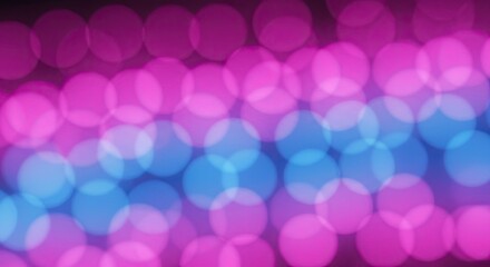 Wall Mural - Abstract Bokeh Background: Pink, Purple, and Blue Light Circles.