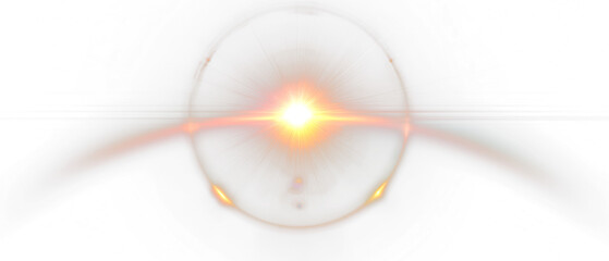 Wall Mural - Cosmic Burst of Light with Radiant Halo Overlay Effect Isolated on transparent background, cutout, png