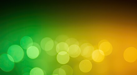 Wall Mural - Abstract Green to Yellow Gradient Bokeh Lights Background